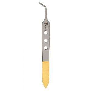 Bishop Tweezer, 4", Gold & Satin, Straight