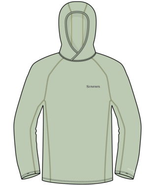 M'S SOLARFLEX HOODY LIGHT GREEN