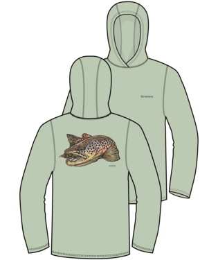 M's Tech Hoody - Artist Series- Brown Trout/Lt. Green