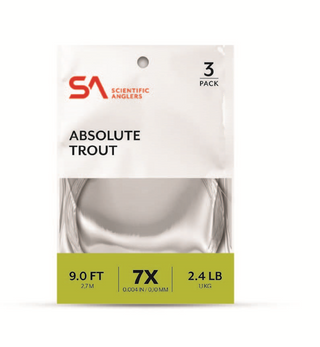 ABSOLUTE TROUT LEADERS  9' (3 PACK)