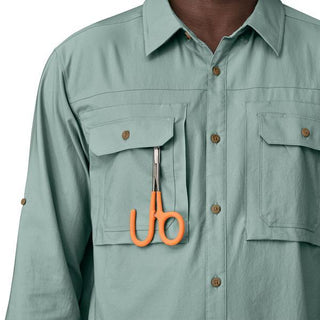 M's L/S Self Guided Sun Shirt - Blue Sage