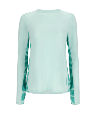 W's SolarFlex® Crew-Sea Breeze/Wave Print Gulf Blue