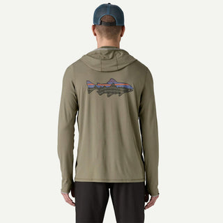 M's Tropic Comfort Natural Graphic Hoody - Fitz Roy Trout: River Rock Green