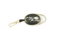 STAINLESS STEEL ZINGER WITH CARABINEER W/ STAINLESS 26" LINE