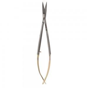 Spring Iris Scissor, 4", Gold Handles, Straight