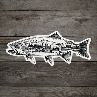 GRIZZLY TROUT STICKER