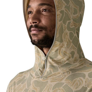 M's Tropic Comfort Natural Hoody- Coastal Edge: Natural