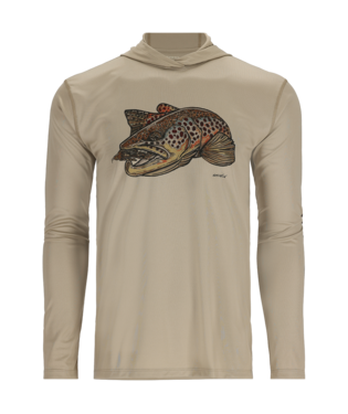 M's Tech Hoody - Artist Series- Stone/Brown Trout