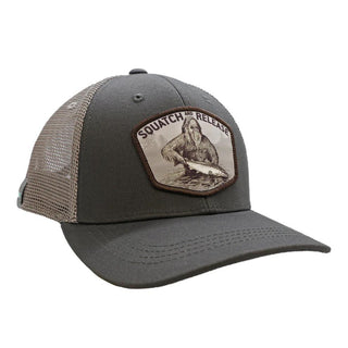 SQUATCH AND RELEASE BADGE HAT