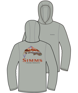 M's Tech Hoody - Artist Series- Trout Logo Flame/Sterling