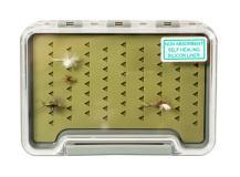 THIN CLEAR FLY BOX WITH SELF HEALING SILICONE LINER 5.35x3.75x.6"