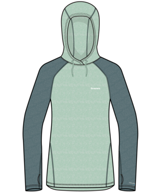 W'S BUGSTOPPER SOLARFLEX HOODY OPAL HEATHER